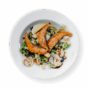 Grillowany łosoś z sałatką